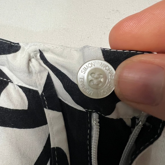 Michael Simon New York XL Skirt Resort Floral Print Pink Flower Cotton Stretch - Picture 6 of 12